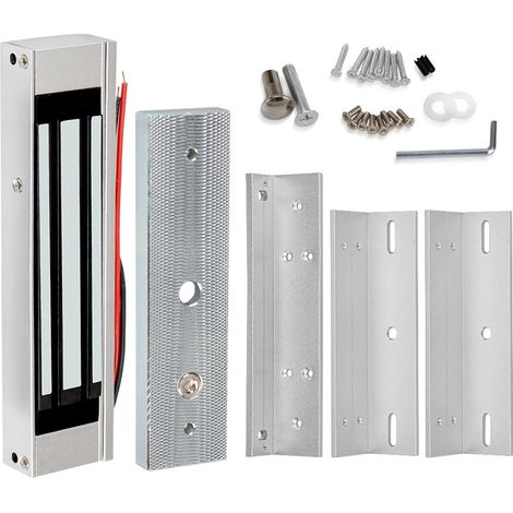 Verrou électromagnétique pour Porte Simple 180 kg avec Support de Fixation ZL DC 12 V Serrure magnétique NC pour systèmes de contrôle d'accès (1/5)