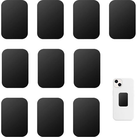 10 Pièces Carrées Plaquettes Métalliques Autocollantes 38 × 50 mm,Plaques Métalliques Autocollantes,Acier Inoxydable Plaques Métalliques Fines pour Supports Magnétiques pour Téléphone Portable (1/5)