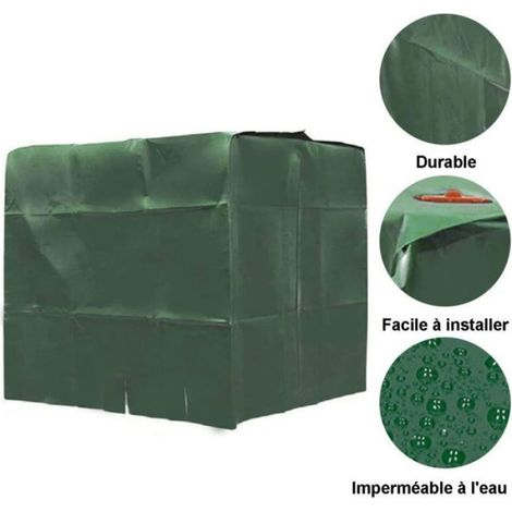 Bâche IBC 1000L – Anti-UV, Anti-pluie, Anti-poussière (116x100x120 cm) (1/5)