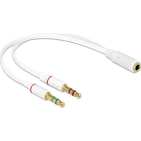 Delock Headsetadapter - stereo mini jack (M) bis 4-poliger Mini-Stecker (W) - 20 cm