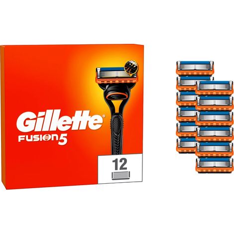 Gillette Fusion5 Systemklingen 12er + Reiseschutzkappe - Online Versandvariante Rasierklingen+Reiseschutzkappe