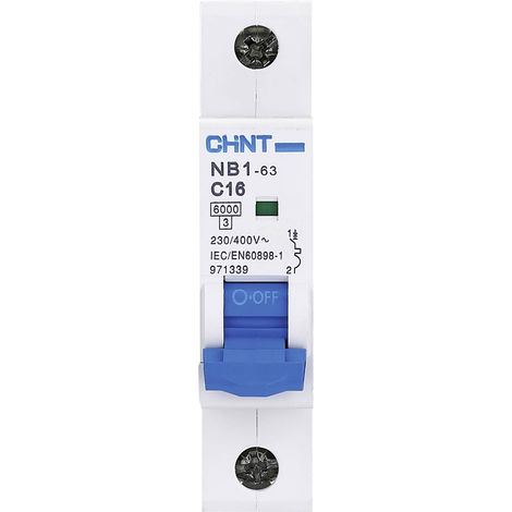 Chint 179616 NB1L Disjoncteur 1 pôle 16 A Y251292 (1/3)