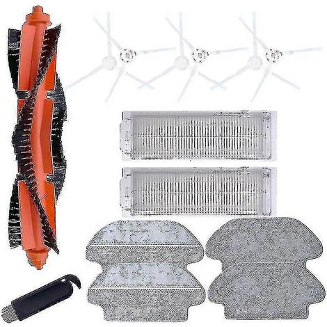 Brosse principale, brosse latérale, filtre HEPA et chiffon de nettoyage pour Xiaomi Mijia Styj02ym, Conga 3490, Viomi V2 Pro, V3 SE et V Rvclm21b