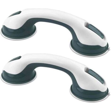 Lot de 2 poignées à ventouse, barre d'appui sécurité, antidérapante ABS, pour douche baignoire toilettes, seniors enfants (1/4)