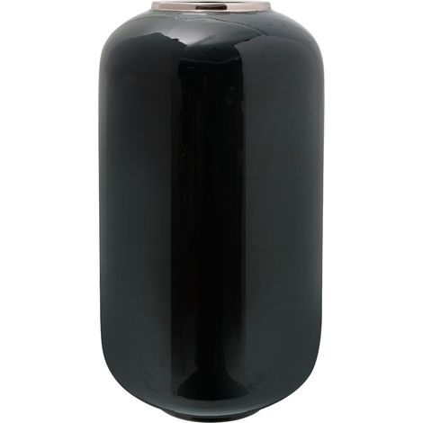 Vaso decorativo Art Deco 275 in ferro verde scuro e argento (1/3)