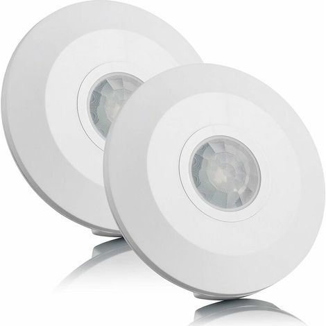 2X Détecteur de Mouvement intérieur, Montage en saillie, programmable, capteur Infrarouge, portée 6m/360°, LED adapté (1/5)