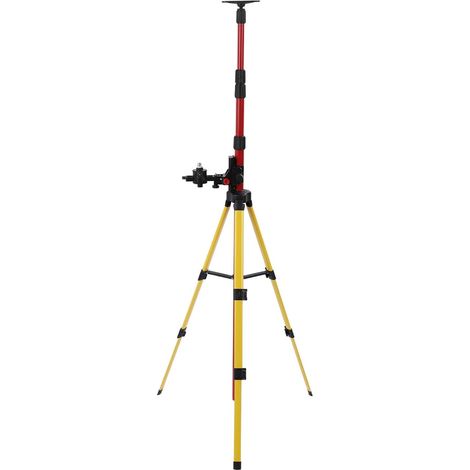 Gistuch – Trépied pour niveau laser 114 à 388 cm – Acier inoxydable – Support télescopique compatible 5/8 et 1/4 – Installation rapide