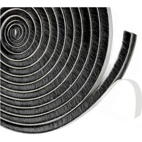 Joint brosse porte coulissante,9 mm(B) x 23 mm(D) x6M(L) Joint Fenetrepour Lsolation Phonique Porte,volet isolant(Gris) (1/5)