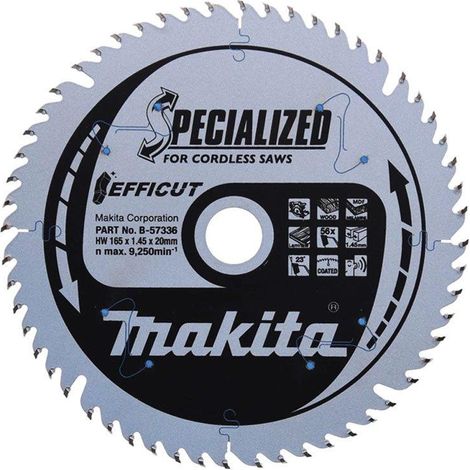 MAKITA B-57336 Efficut TCT for wood 165mm x 20mm x 56T
