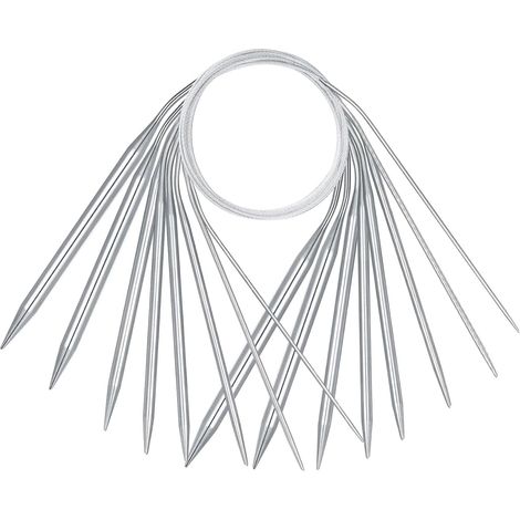 ferri circolari da maglia, ferri da maglia in acciaio inossidabile lunghi 80 cm per calzini, cappelli, sciarpe, tessitura - 2,0 mm/3,0 mm/4,0 mm/5,0 mm/5,5 mm/6,0 mm/8,0 mm/10,0 mm (1/5)