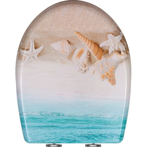 WOLTU Copriwater Soft Close Universale Chiusura Ammortizzata Sedile Wc Forma di O, Spiaggia