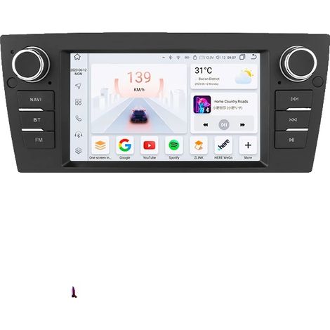 Carplay, Lecteur Multimédia, Intégration Smartphone, compatible avec BMW Série 3 E90 E91 E92 E93 06 - 12, S1-8Core-3G 32G (1/2)