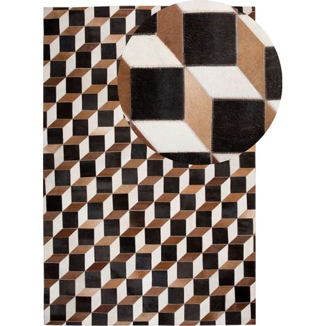 Rug ALPKOY Brown 140 x 200 cm Leather