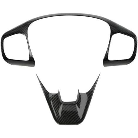 Steering wheel cover for Ford Focus Mk4 2019-2021 ST Line Auto Styling Accessories Car Steering Wheel Cover Trims Button Frame (Carbon Fiber Black) (1/2)