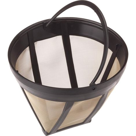 Filtre à café acier inoxydable or café net eau poudre séparation sortie théière machine à café filtre 1 pièce noir (1/4)