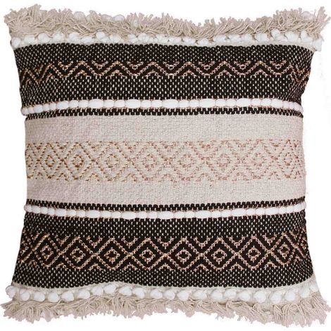 Coussin a franges 40 x 40 cm Mirage