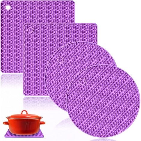 Dessous de plat - FELIBAY - Silicone souple - Antidérapant - Résistant à la chaleur - Lavable (1/5)