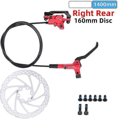Frein à disque hydraulique M8000 pour VTT, DH, AM et FR, 800/1400 mm, arrière droit, rouge. (1/5)