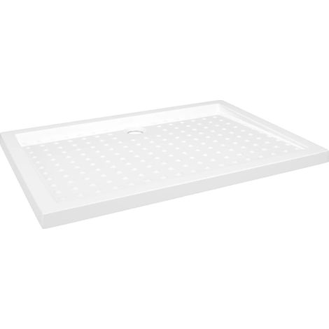 Receveur de douche，Bac de douche avec picots Blanc 70x100x4 cm ABS CFW37331 (1/5)
