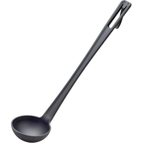 Mestolame Professionale Mestolo Nero 10 cm Manico Lungo 48 cm (1/2)
