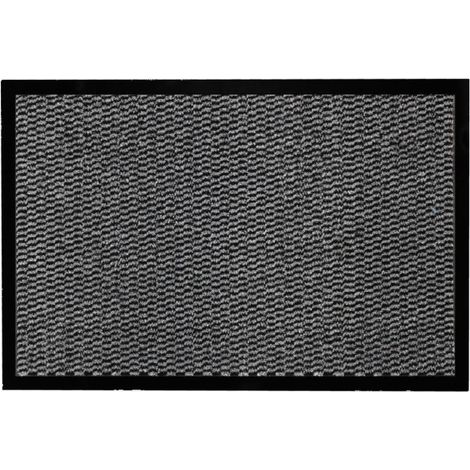 Tapis d'Entrée Anti-Poussière "Julius" 40x60cm Noir & Gris (1/4)