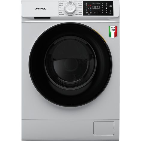 SanGiorgio H914-T. Tipo di carica: Caricamento frontale. Capacità cestello: 9 kg, Classe di efficienza della centrifuga: B, Silenziosità (centrifuga): 77 dB, Velocità di centrifuga massima: 1350 Gi... (1/5)
