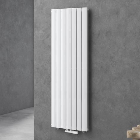 Doporro – Radiateur eau chaude en acier 160x54 cm – Panneau double couches vertical blanc – Puissance 1680 W – Montage mural pour salle de bain (1/5)