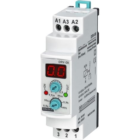 Relais temporisé multifonction numérique DRV-08 (0,1 s - 100 (1/2)