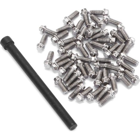 50 Vis M2 en acier inox pour jantes de crawler RC 1/10 - Lot de 50 pièces (1/5)