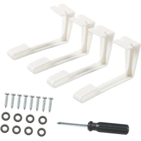 4 supports de rideaux pour camping-car avec vis et joints, clips pour rail de rideau (1/5)