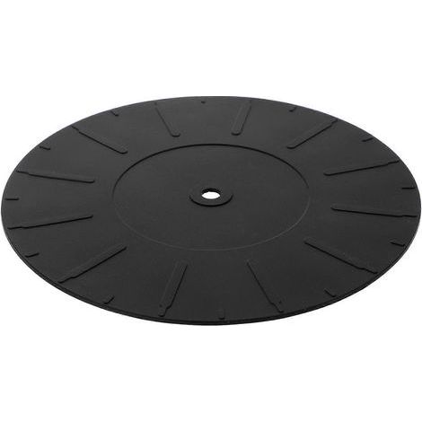 Tapis de platine vinyle en silicone antidérapant, tapis de platine vinyle en silicone-17.00X17.00X0.15CM-Black (1/5)