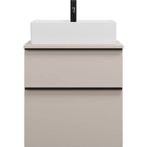 burgbad Eqio mueble bajo para lavabo con consola, recorte