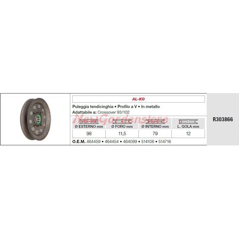Puleggia tendicinghia AL-KO per trattorino rasaerba crossover 93/102 R303866