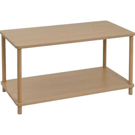 Tavolino da Caffè Moderno Legno Naturale Soggiorno Gaia 80x40x41 cm (1/5)