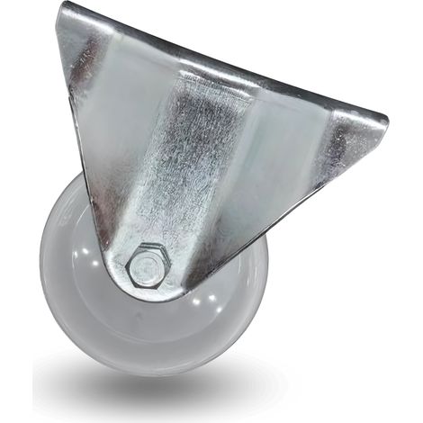 Rueda fija giratoria de 100 mm, 150 kg, fppp 1001, polipropileno blanco (1/5)
