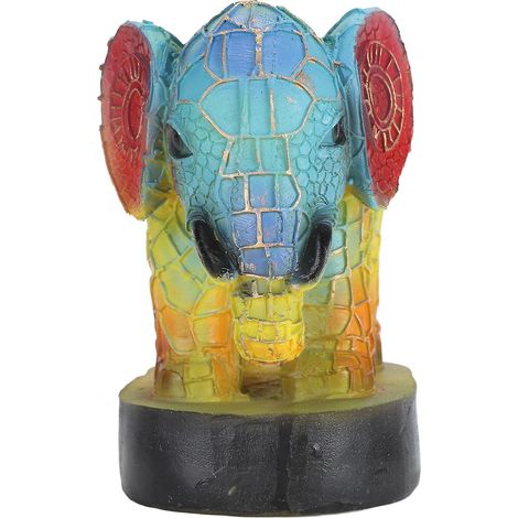 Lampe de table décorative vintage 2024 en résine colorée, motif animal, éléphant, idéale pour la chambre ou une fête. (1/2)