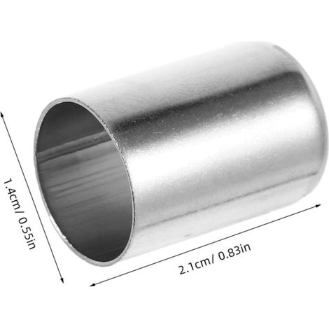 100 Pièces Manche du tube Ferrules à manches de tuyau manchons de sertissage outil de connecteur de tuyau hydraulique manchon de tuyau Acier inoxydable Silver (1/4)