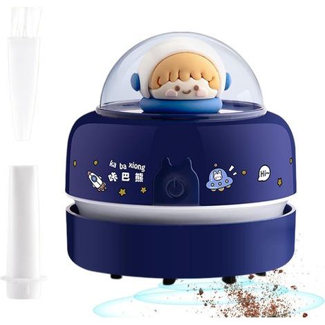 Tabletop Crumb Vacuum Cleaner – Cute Cartoon Cordless Portable Battery-Operated Energy-Saving Vacuum Cleaner for Crumbs, Keyboards, Pianos, Home, School, Car (1/5)