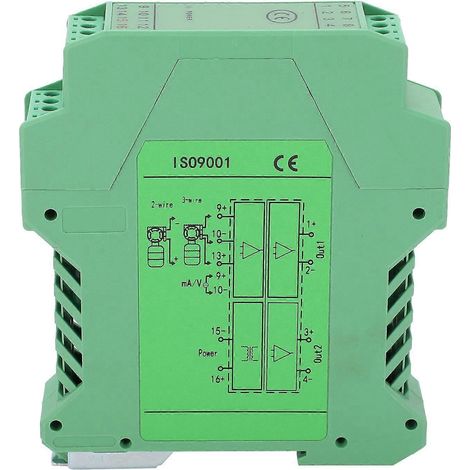 DC-Signalisolator Strom-Spannungs-Transmitter DIN-Schienenmontage 1 Eingang 2 Ausgänge 0–5 V bis 0–10 V GLG (1/4)