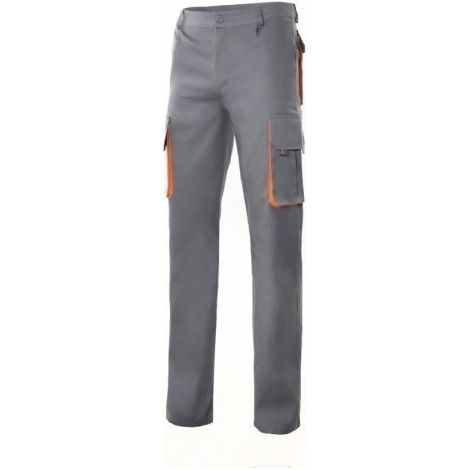 Pantalon trabajo t48 con pinza tergal gr/nar mltibol velilla (1/8)