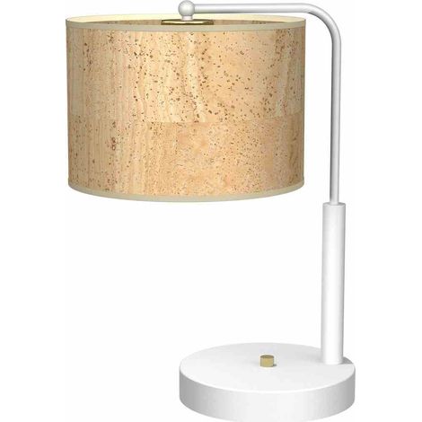CORK Lampe de bureau blanche/liège 1xE27 (1/5)