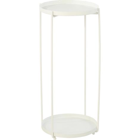 Table d'Appoint en Métal "Robt" 57cm Blanc