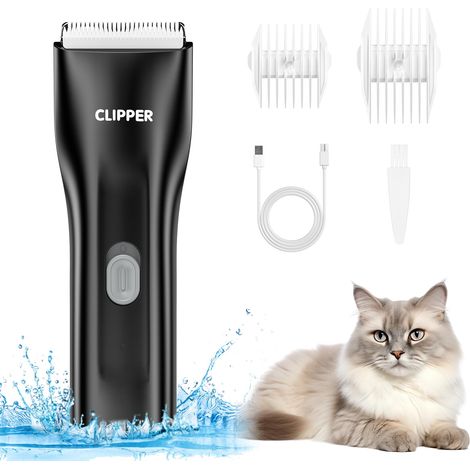 Tondeuse pour Chien, Tondeuse de Toilettage pour Chien Rechargeable, Rasoir pour Chien à Faible Bruit avec Etanchéité IPX7, 2 Peignes, Tondeuse pour Animaux de Compagnie pour Chiens et Chats (1/5)
