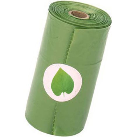 Sacs à déjections canines écologiques, dégradables, grande capacité et multi-usages pour chiens et chats, usage extérieur. (1/4)
