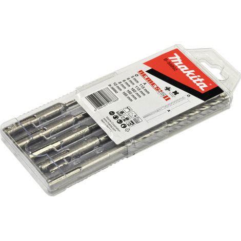 Makita NEMESIS II B-58992 Kit punte a spirale 5 parti 5 mm, 6 mm, 8 mm, 10 mm SDS-Plus 1 KIT