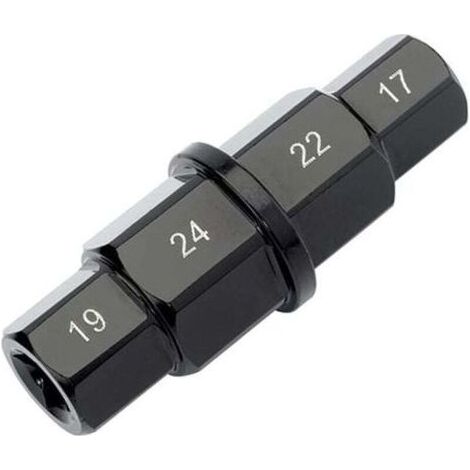 Outil d'Axe Hexagonal Moto, 17-24 mm pour Démontage de Roue Avant, Clé à Douille pour Honda, Kawasaki, Suzuki (1/4)