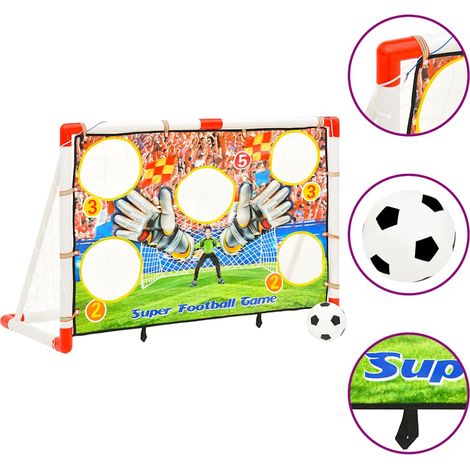 Fußballtor-Set mit Torwand 120x51x77,5 cm