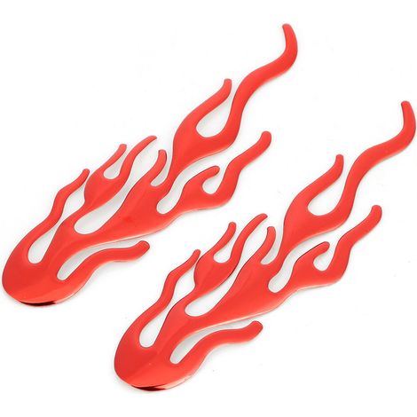 1 Paire Autocollant Réservoir Moto Universel Protection Carburant Coussin Décoratif Rouge (1/5)