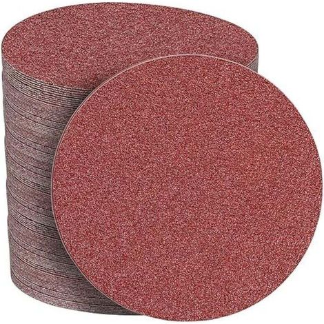 Disques Abrasifs 150mm Grain 80 Papier Poncer 50 Pièces no Trous Disque Poncage pour Ponceuse Excentrique (1/4)