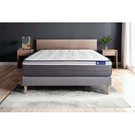 Actimemo plus matratze 160x220cm + Bettgestell mit lattenrost - Dicke : 26cm - Memory-schaum - H5